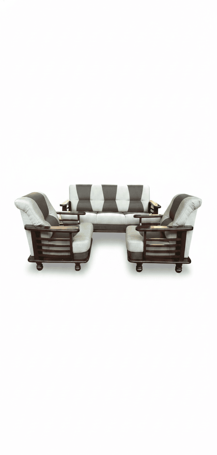 Hand-Carved Teak Living Room Set